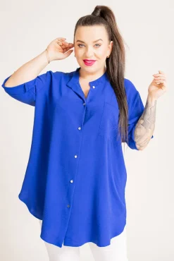 Damskie Polski Chabrowa Koszula ze stójką LERIA