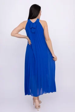 Włoski Chabrowa plisowana Sukienka szyfonowa LUZIO