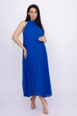 Włoski Chabrowa plisowana Sukienka szyfonowa LUZIO