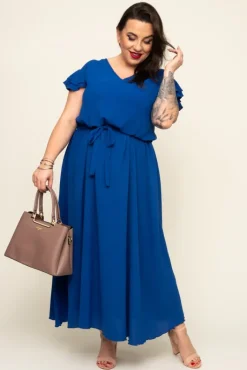 Polski Chabrowa Sukienka BLANCY