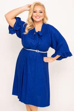 Polski Chabrowa Sukienka brokatowa KARDIN