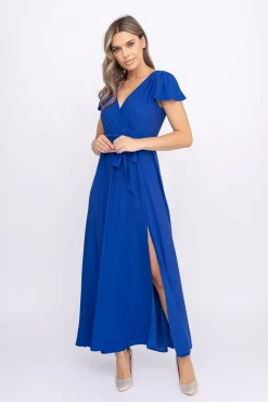 Polski Chabrowa Sukienka brokatowa HESIO