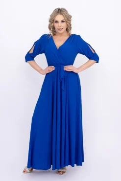 Polski Chabrowa Sukienka brokatowa LESEMINA