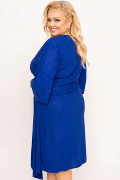 Polski Chabrowa Sukienka brokatowa KENZI