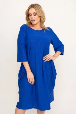 Polski Chabrowa Sukienka brokatowa REVIN