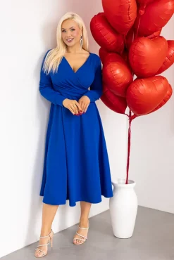 Włoski Chabrowa Sukienka FEZANTI