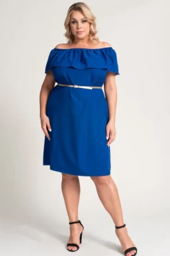 Polski Chabrowa Sukienka FRILIA