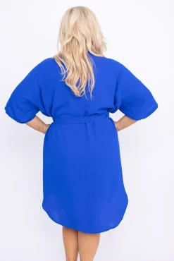 Polski Chabrowa Sukienka koszulowa MERTINA