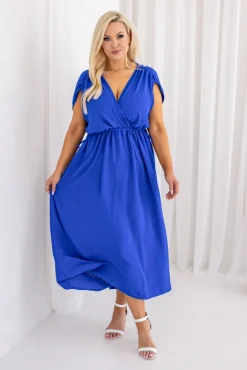 Włoski Chabrowa Sukienka LASTIA