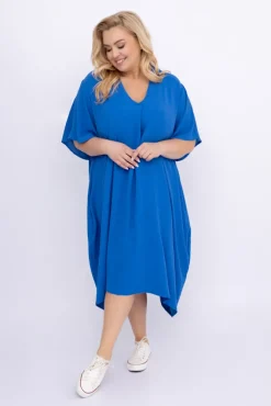 Włoski Chabrowa Sukienka LUGINERO