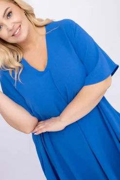 Włoski Chabrowa Sukienka LUGINERO