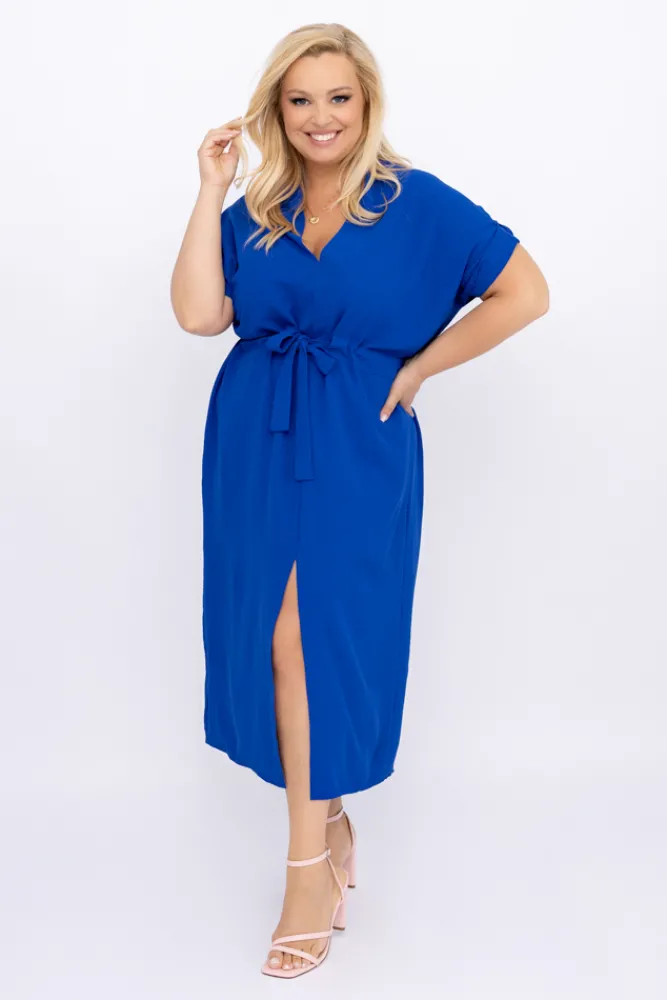 Polski Chabrowa Sukienka MICHIGAN