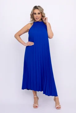 Włoski Chabrowa Sukienka plisowana JAKARTA