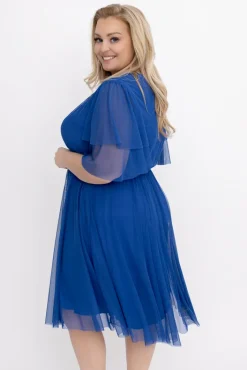 Włoski Chabrowa Sukienka siateczkowa RASTI