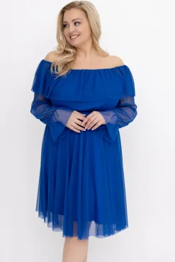 Włoski Chabrowa Sukienka siateczkowa TELZI