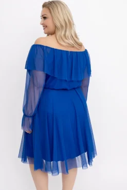 Włoski Chabrowa Sukienka siateczkowa TELZI