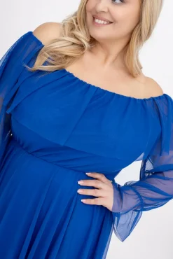 Włoski Chabrowa Sukienka siateczkowa TELZI