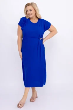 Polski Chabrowa Sukienka z kokardką KARTISIA