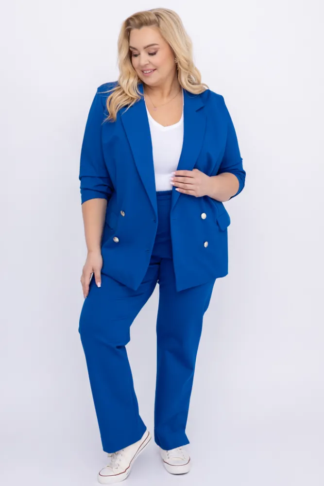 Damskie Polski Chabrowy Garnitur dwurzędowy MEYVI