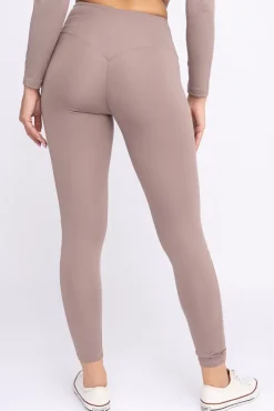 Polski Ciemnobeżowe Legginsy sportowe SPINTI