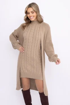 Damskie Włoski Ciemno Komplet sweterkowy ROSA