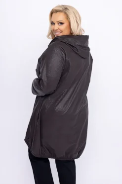 Damskie Polski Ciemnobrązowa Kurtka przeciwdeszczowa LIXURO Wzór 3