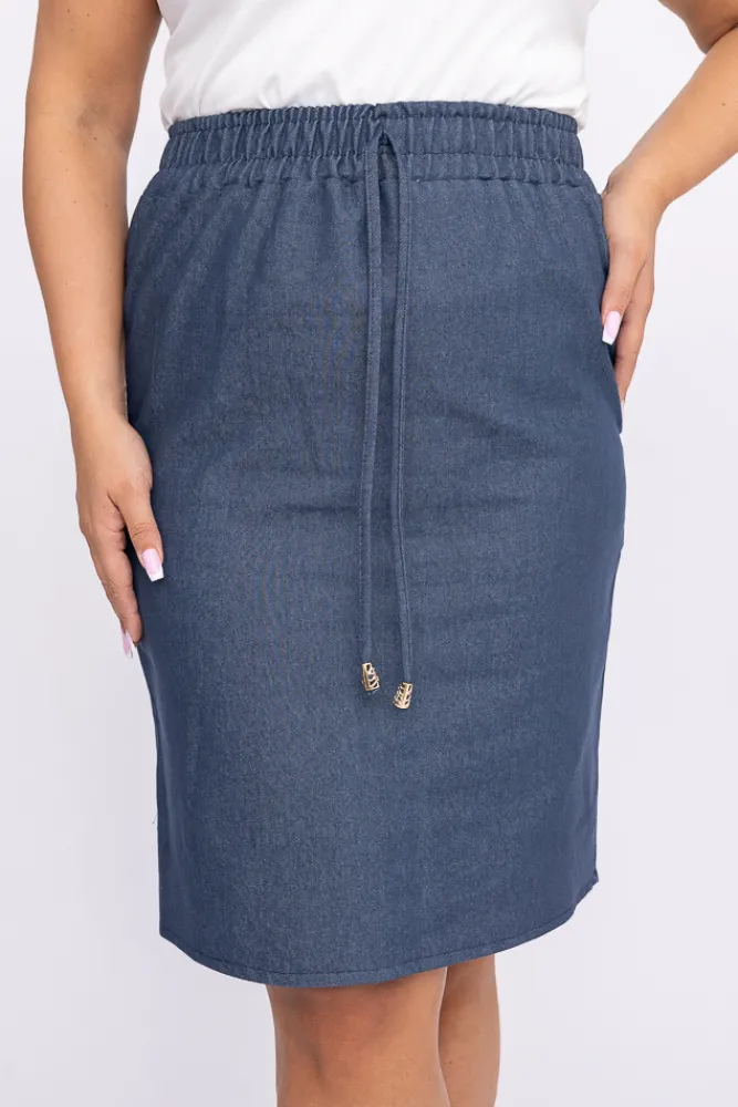 Polski Ciemnoniebieska Spódnica KARLIN