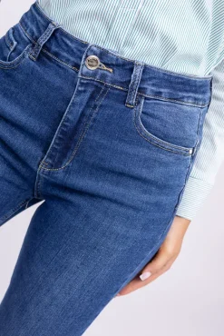 Damskie Ciemnoniebieskie Spodnie jeansowe VINTURI