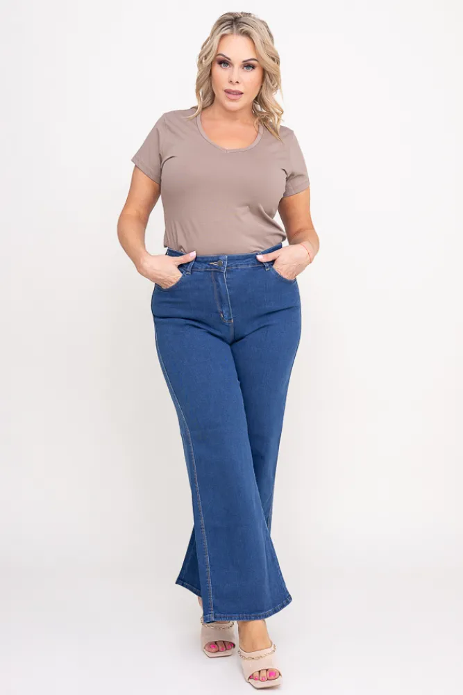 Damskie Ciemnoniebieskie Spodnie jeansowe BEGORIO