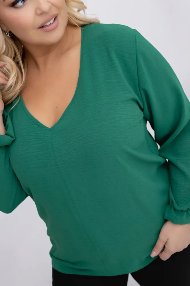 Damskie Polski Ciemnozielona Bluzka PRUDI