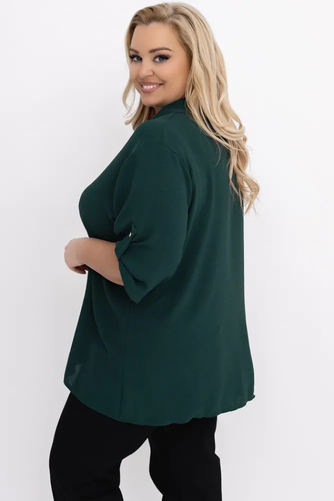 Damskie Polski Ciemnozielona Koszula TIARO