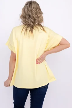 Damskie Włoski Cytrynowa Bluzka BELIANO Wzór 1