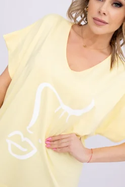 Damskie Włoski Cytrynowa Bluzka BELIANO Wzór 1