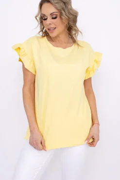 Damskie Polski Cytrynowa Bluzka BELLO