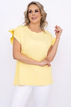 Damskie Polski Cytrynowa Bluzka BELLO