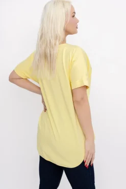 Damskie Włoski Cytrynowa Bluzka MERZI