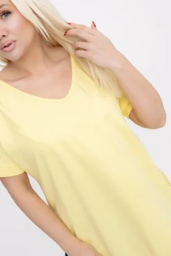 Damskie Włoski Cytrynowa Bluzka MERZI