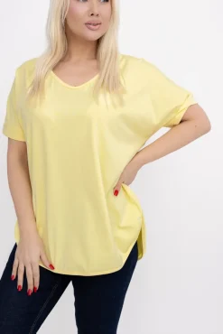 Damskie Włoski Cytrynowa Bluzka MERZI
