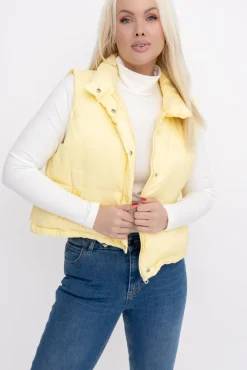 Damskie Cytrynowa Kamizelka ocieplana ALERVI
