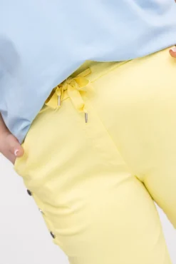 Damskie Włoski Cytrynowe Spodnie SENDI