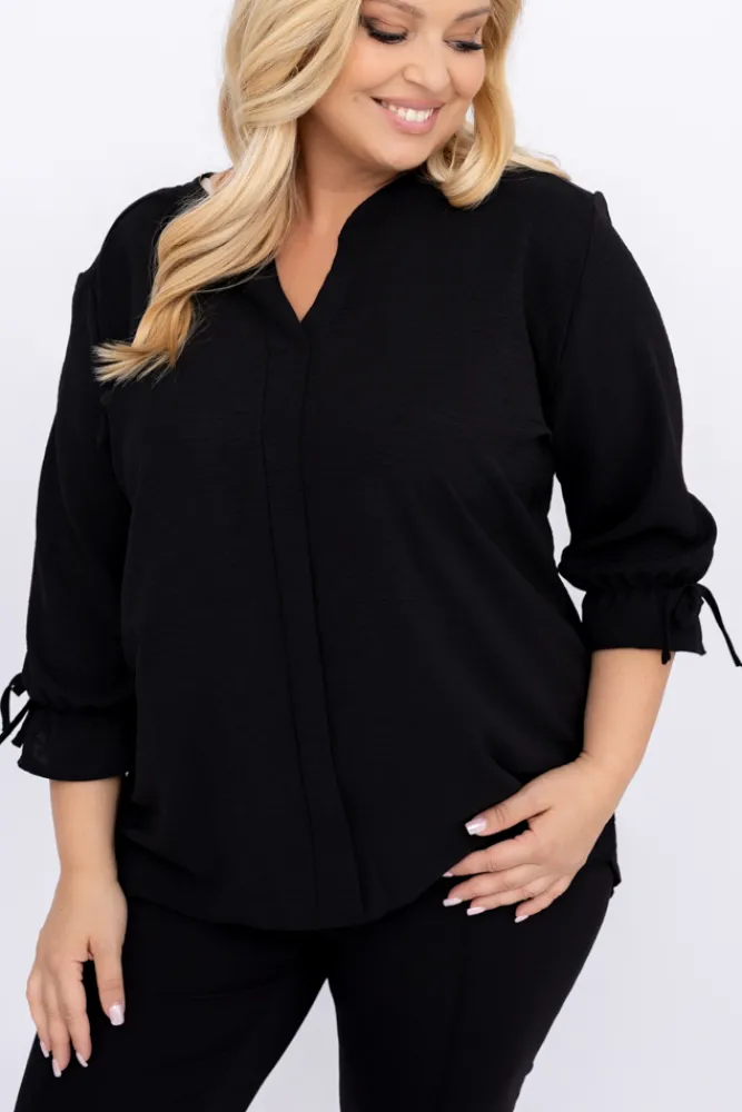 Damskie Polski Czarna Bluzka CRYNO