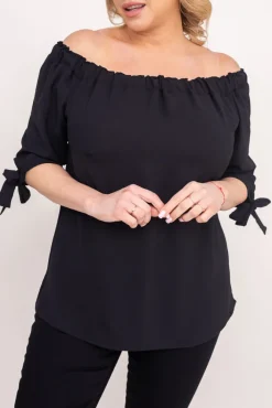 Damskie Polski Czarna Bluzka damska LURESS