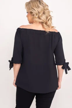 Damskie Polski Czarna Bluzka damska LURESS