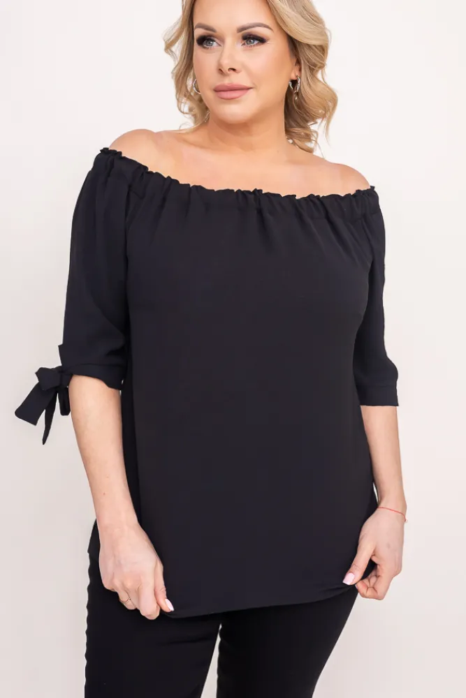 Damskie Polski Czarna Bluzka damska LURESS