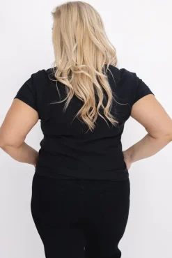 Damskie Polski Czarna Bluzka DERMI