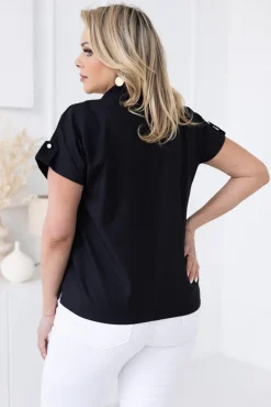 Damskie Polski Czarna Bluzka ERLINA