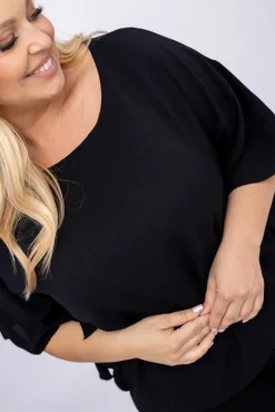 Damskie Polski Czarna Bluzka ETERNAL