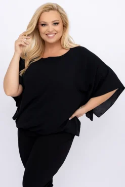 Damskie Polski Czarna Bluzka ETERNAL