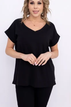 Damskie Polski Czarna Bluzka MAKIA