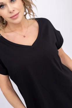 Damskie Polski Czarna Bluzka MAKIA